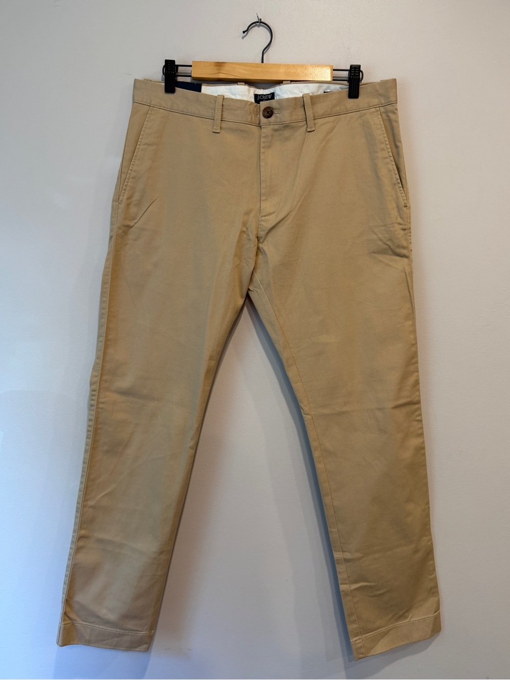 NWT J.Crew Factory Slim-Fit Flex Chino Pants Men 33x30 Tan Khaki
